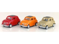 Pirata PI12114 - H0 - 3-tlg. Set Fiat 500 - rot/orange/braun